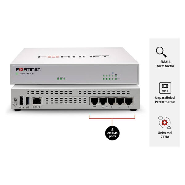 Fortinet FortiGate 40F Hardware – Next-Gen Firewall Security with 1 Year Xtreme Protection 