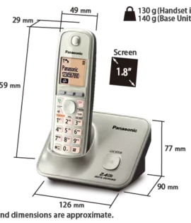 Panasonic KX-TG3711SX cordless landline phone