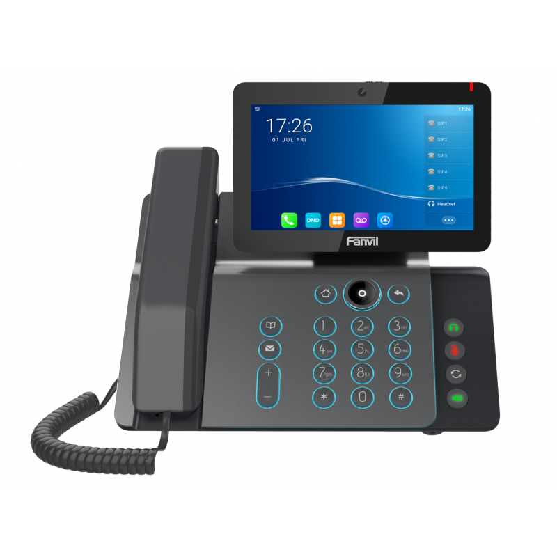 Fanvil V67 smart video IP phone with adjustable touchscreen and camera
