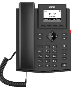 Fanvil X301P black SIP IP desk phone with display and handset