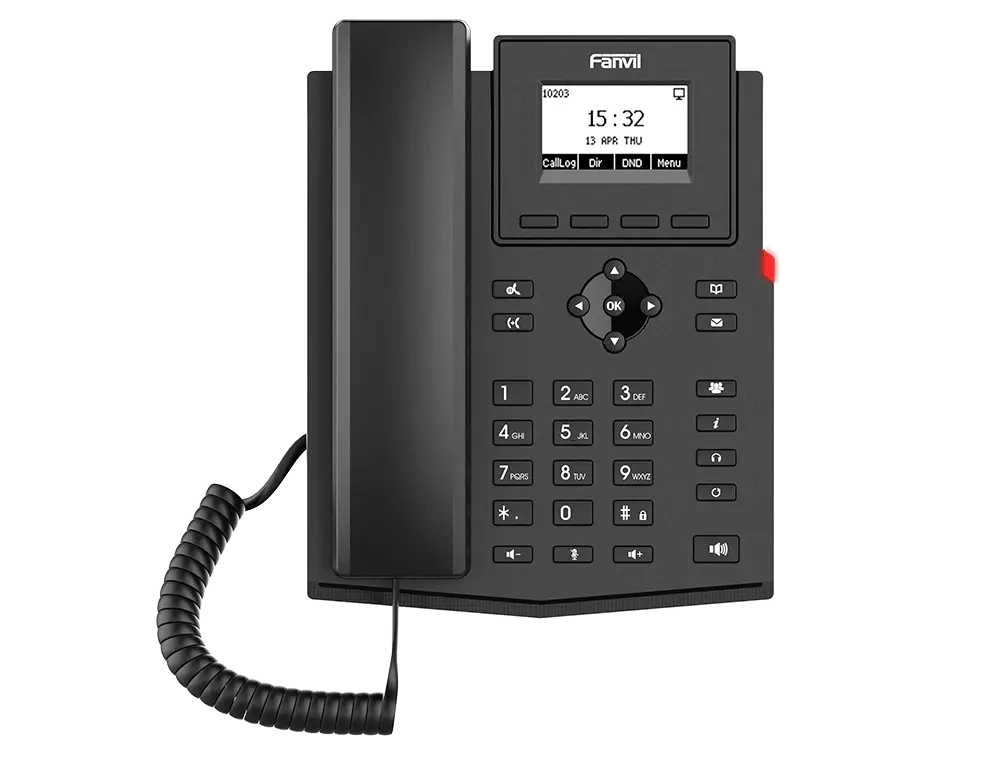 Fanvil X301P black SIP IP desk phone with display and handset