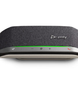 Poly Sync 20 USB Bluetooth speakerphone on a white background
